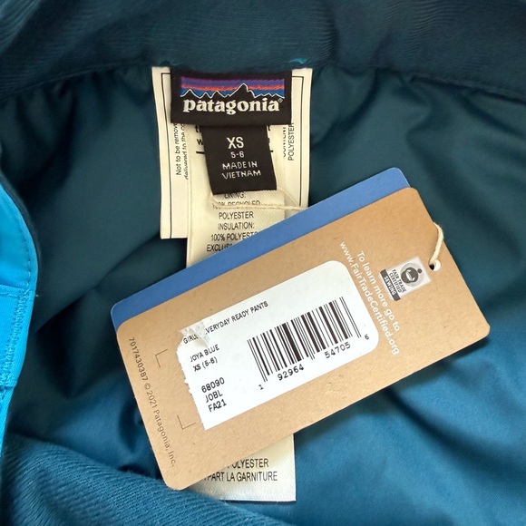 Patagonia Kids Bright Blue Snow Pants - Picture 4 of 4